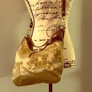 Coach, gold satin with Horse and Carriage